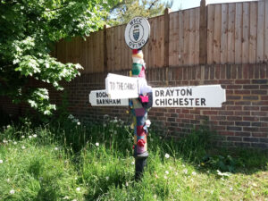 Oving Scarecrow Day Image Gallery 2022 village sign