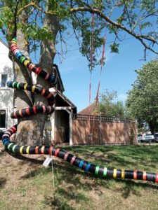 Oving Scarecrow Day Image Gallery 2022 rainbow pipe and swing