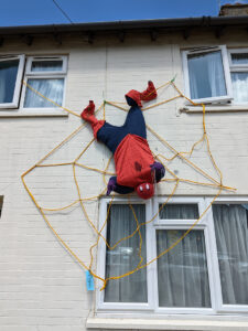 Oving Scarecrow Day 2022 spiderman